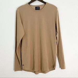 Nwot CUTS Long Sleeve Crew Curve-Hem Winter Solstice L